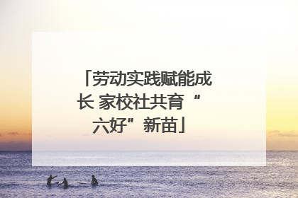 劳动实践赋能成长 家校社共育“六好”新苗