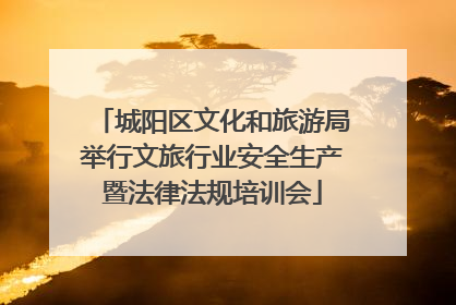 城阳区文化和旅游局举行文旅行业安全生产暨法律法规培训会