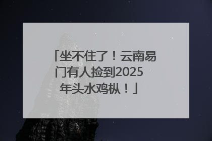 坐不住了！云南易门有人捡到2025年头水鸡枞！