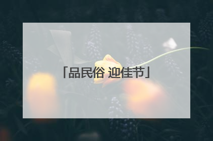 品民俗 迎佳节