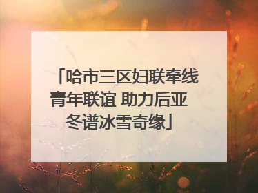 哈市三区妇联牵线青年联谊 助力后亚冬谱冰雪奇缘