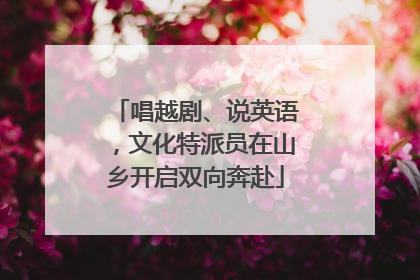 唱越剧、说英语，文化特派员在山乡开启双向奔赴