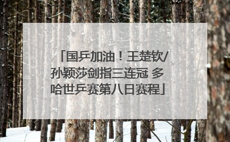 国乒加油！王楚钦/孙颖莎剑指三连冠 多哈世乒赛第八日赛程