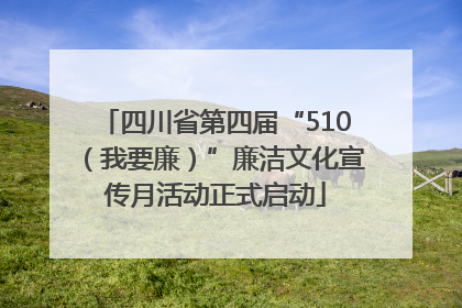 四川省第四届“510（我要廉）”廉洁文化宣传月活动正式启动