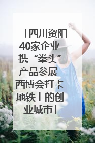 四川资阳40家企业携“拳头”产品参展 西博会打卡地铁上的创业城市