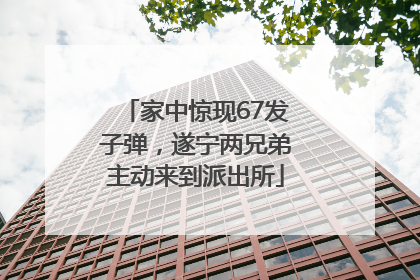 家中惊现67发子弹，遂宁两兄弟主动来到派出所