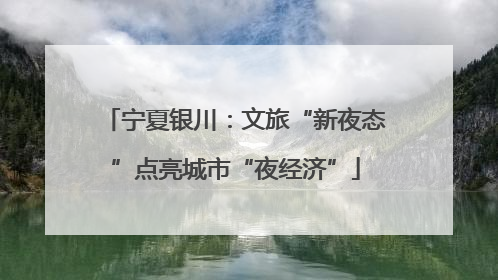 宁夏银川：文旅“新夜态”点亮城市“夜经济”