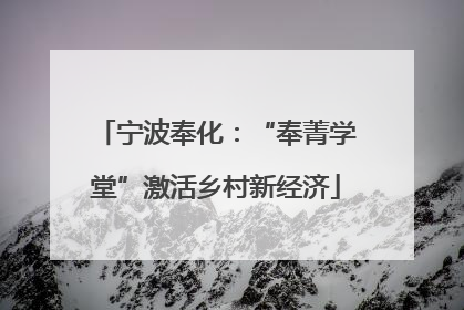 宁波奉化：“奉菁学堂”激活乡村新经济
