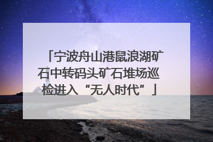 宁波舟山港鼠浪湖矿石中转码头矿石堆场巡检进入“无人时代”
