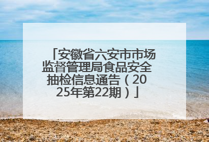 安徽省六安市市场监督管理局食品安全抽检信息通告（2025年第22期）