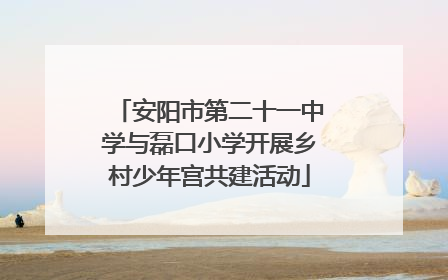 安阳市第二十一中学与磊口小学开展乡村少年宫共建活动