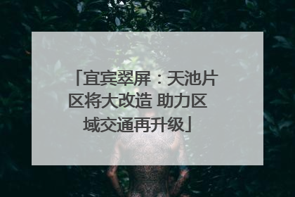 宜宾翠屏：天池片区将大改造 助力区域交通再升级