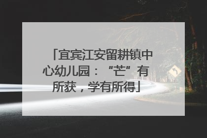 宜宾江安留耕镇中心幼儿园：“芒”有所获，学有所得