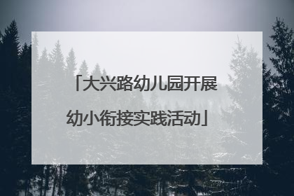 大兴路幼儿园开展幼小衔接实践活动