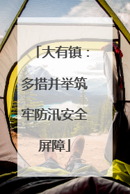 大有镇：多措并举筑牢防汛安全屏障