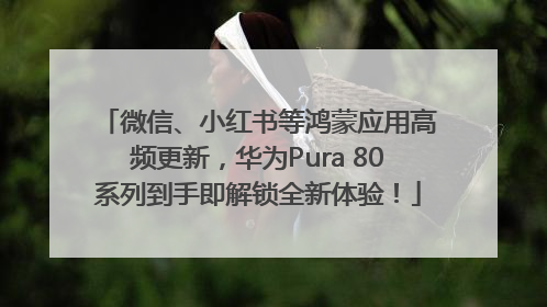 微信、小红书等鸿蒙应用高频更新，华为Pura 80系列到手即解锁全新体验！