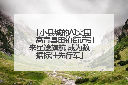 小县城的AI突围：高青县田镇街道引来星途旗航 成为数据标注先行军