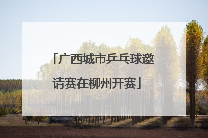 广西城市乒乓球邀请赛在柳州开赛