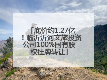 底价约1.27亿！临沂沂河文旅投资公司100%国有股权挂牌转让