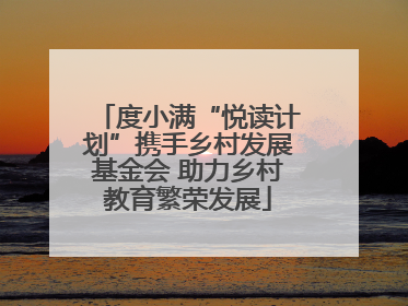 度小满“悦读计划”携手乡村发展基金会 助力乡村教育繁荣发展