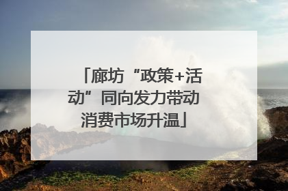 廊坊“政策+活动”同向发力带动消费市场升温