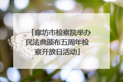 廊坊市检察院举办民法典颁布五周年检察开放日活动