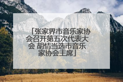 张家界市音乐家协会召开第五次代表大会 胡情当选市音乐家协会主席