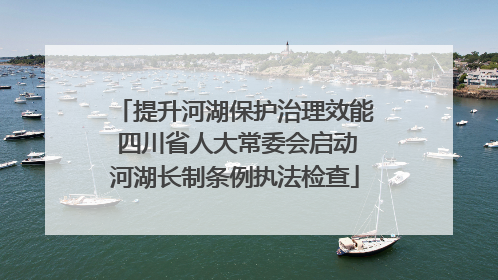提升河湖保护治理效能 四川省人大常委会启动河湖长制条例执法检查