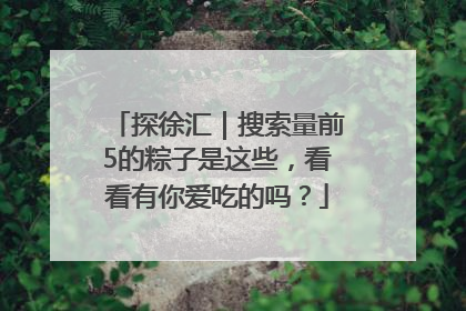 探徐汇｜搜索量前5的粽子是这些，看看有你爱吃的吗？