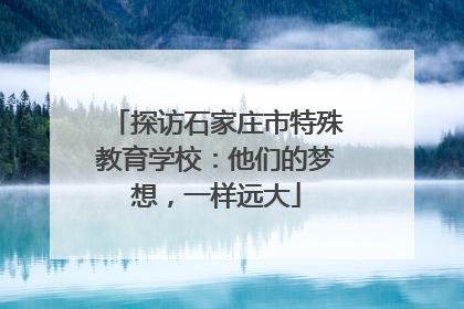 探访石家庄市特殊教育学校：他们的梦想，一样远大