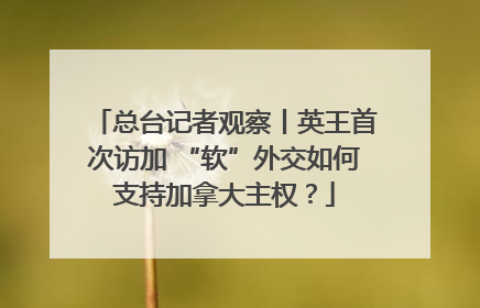 总台记者观察丨英王首次访加 “软”外交如何支持加拿大主权？