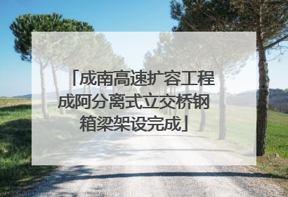 成南高速扩容工程成阿分离式立交桥钢箱梁架设完成