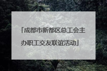 成都市新都区总工会主办职工交友联谊活动