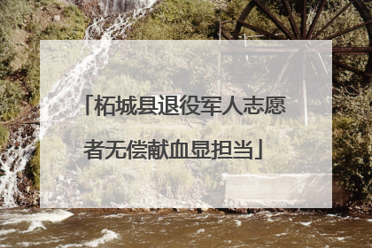 柘城县退役军人志愿者无偿献血显担当
