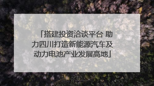 搭建投资洽谈平台 助力四川打造新能源汽车及动力电池产业发展高地