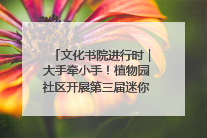 文化书院进行时｜大手牵小手！植物园社区开展第三届迷你马拉松活动