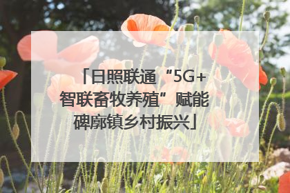 日照联通“5G+智联畜牧养殖”赋能碑廓镇乡村振兴