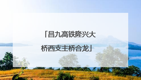 昌九高铁隆兴大桥西支主桥合龙