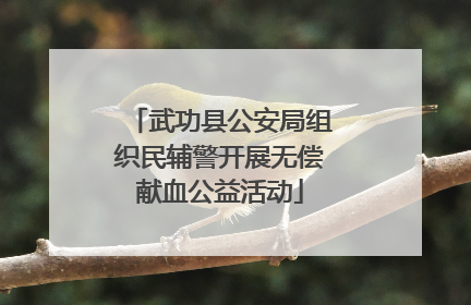 武功县公安局组织民辅警开展无偿献血公益活动