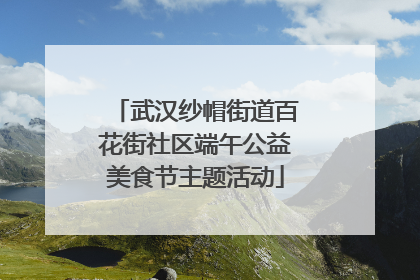 武汉纱帽街道百花街社区端午公益美食节主题活动