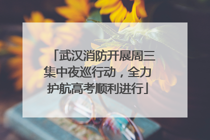 武汉消防开展周三集中夜巡行动，全力护航高考顺利进行