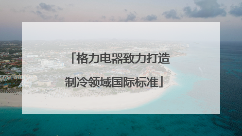 格力电器致力打造制冷领域国际标准