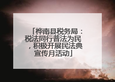 桦南县税务局：税法同行普法为民，积极开展民法典宣传月活动