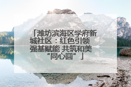 潍坊滨海区学府新城社区：红色引领 强基赋能 共筑和美“同心圆”