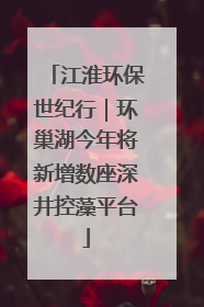 江淮环保世纪行｜环巢湖今年将新增数座深井控藻平台