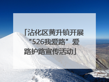 沾化区黄升镇开展“526我爱路”爱路护路宣传活动