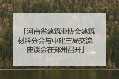河南省建筑业协会建筑材料分会与中建三局交流座谈会在郑州召开