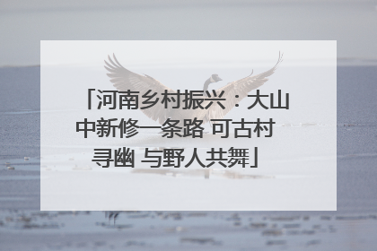河南乡村振兴：大山中新修一条路 可古村寻幽 与野人共舞