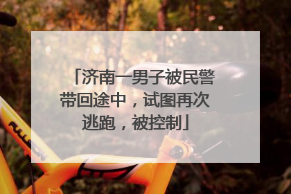 济南一男子被民警带回途中，试图再次逃跑，被控制