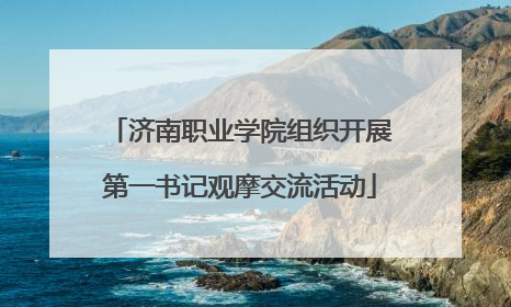 济南职业学院组织开展第一书记观摩交流活动